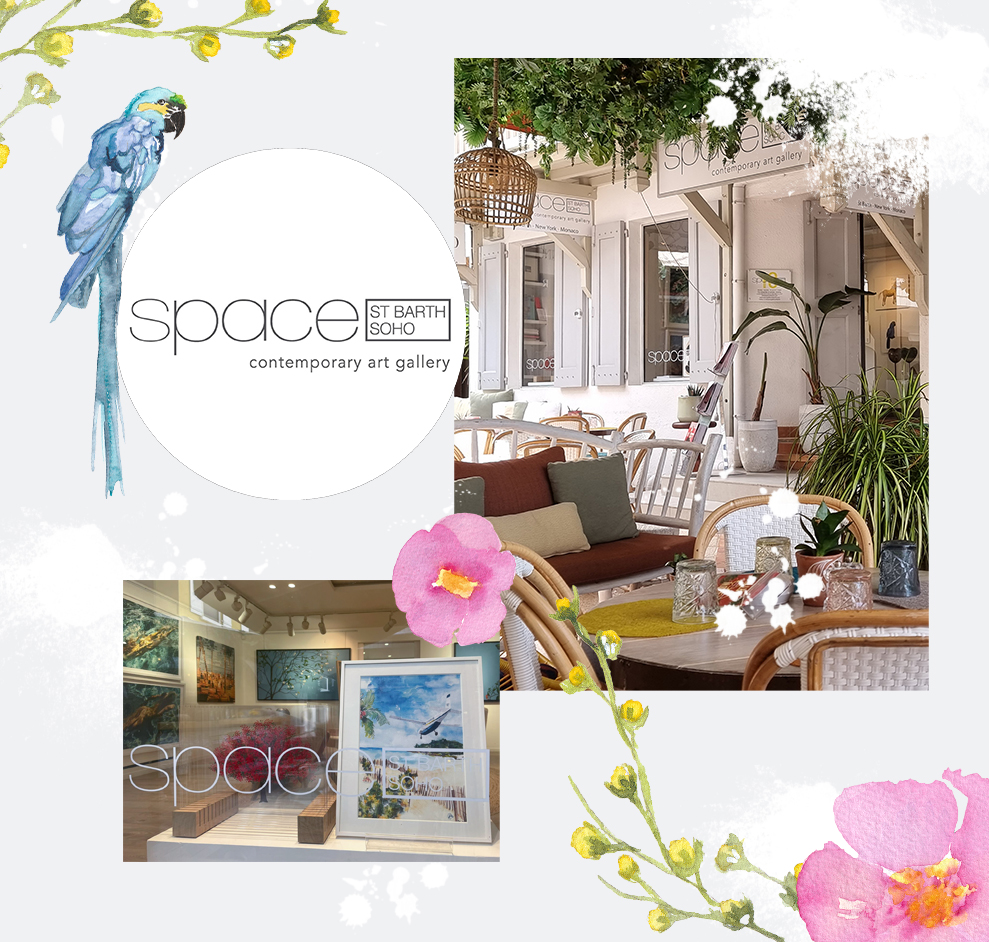 Collaboration - Space Gallery St Barth - Moon St Barth - Illustration