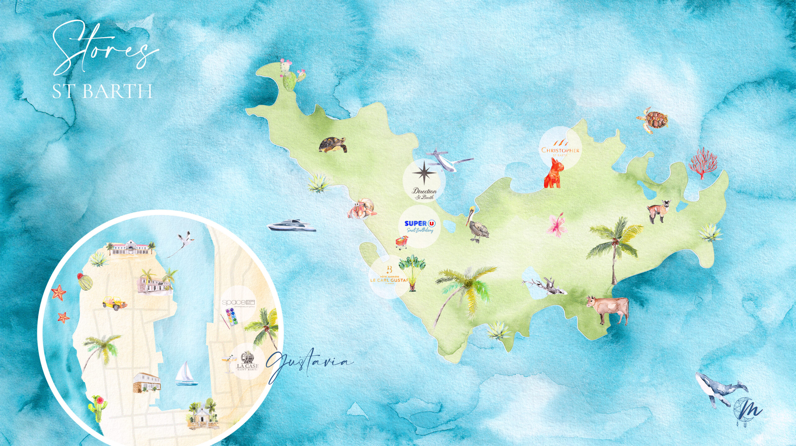 Where to buy in St Barth -Collaboration - Moon St Barth - Illustration